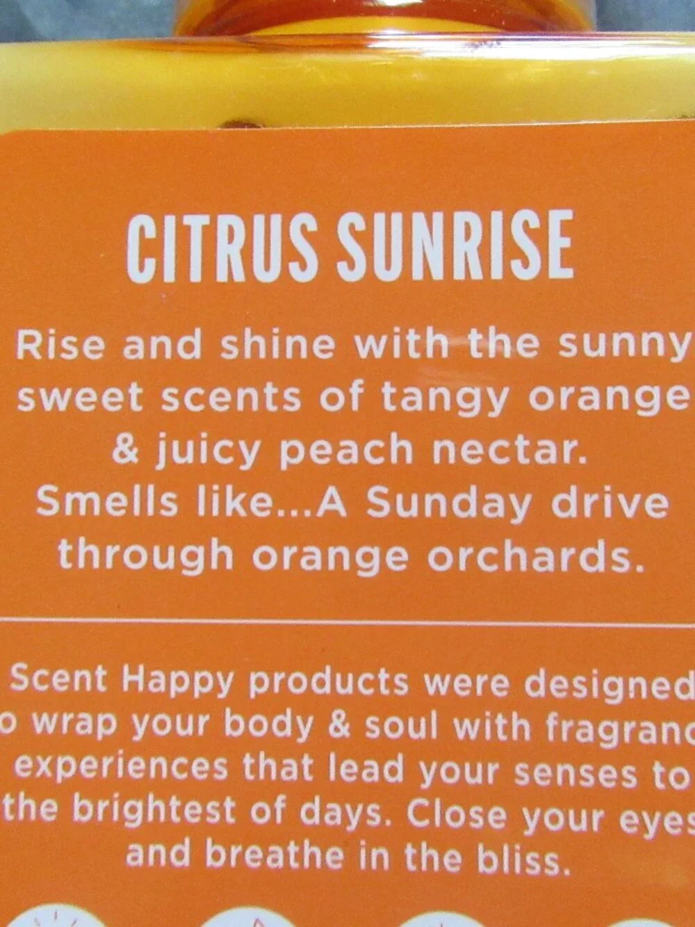 NIP Citrus Sunrise Scent Happy Body Lotion 13 oz. in factory plastic seal